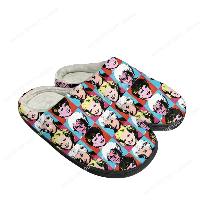 The Golden Girls Home Cotton Slippers Mens Womens Plush Bedroom Casual Keep Warm Shoes Thermal Indoor Slipper Customized Shoe
