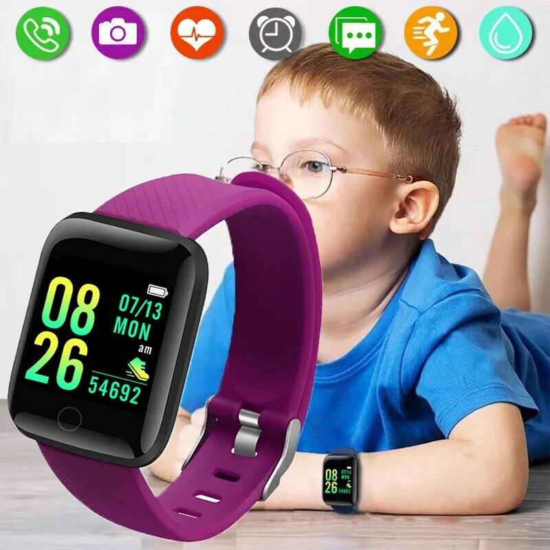 Reloj inteligente deportivo para niños, pulsera electrónica Digital LED, resistente al agua, para niños, niñas y estudiantes