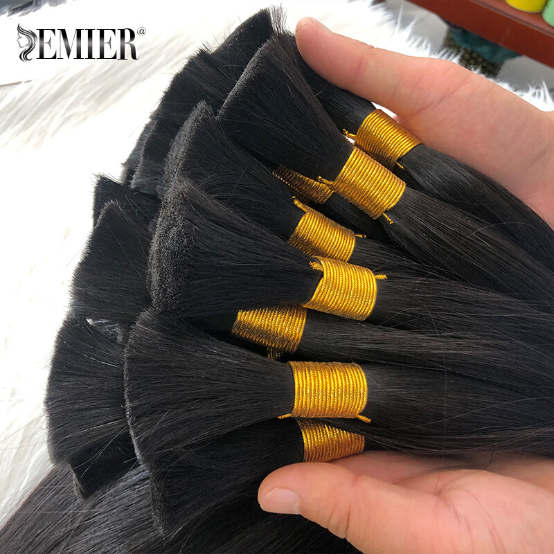 Прямые волосы для плетения, 100% индийские натуральные человеческие волосы Remy для наращивания, 50 г/100 г за шт., без уточка, объемные волосы естественного цвета