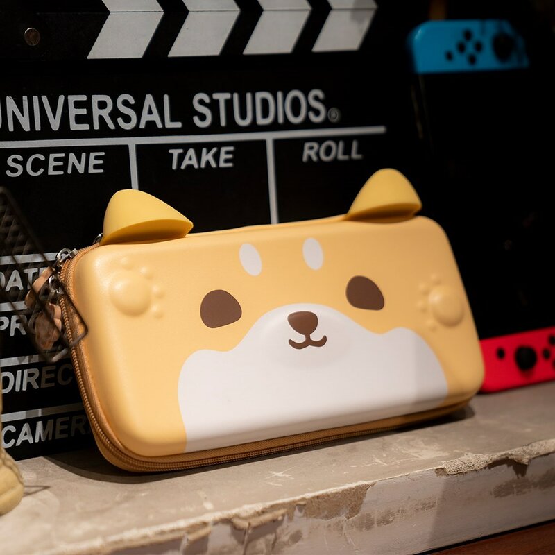 GeekShare Cute Dog Ears Yellow Storage Bag Protables For Nintendo Switch Strap Pharaoh Travel Carrying Case for Nintendo Switch