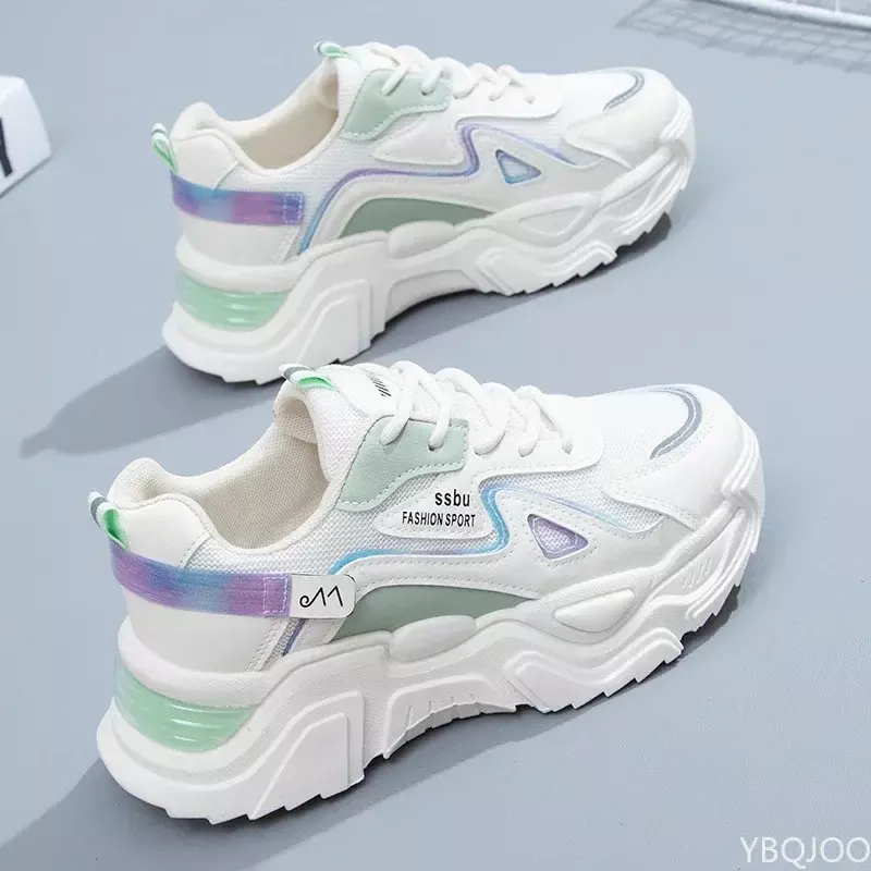 2023 Sneakers donna Platform Flat Shoes scarpe da donna Green Casual Trainers Ladies Chunky Sneakers scarpe da donna