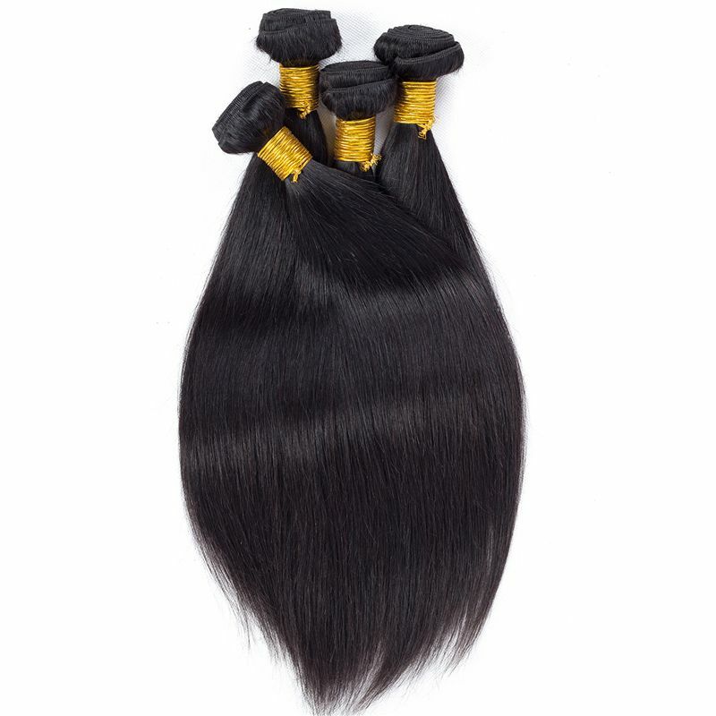 Mechones de pelo liso de hueso, extensiones de cabello humano 100% Real, Color Natural, brasileño, venta al por mayor