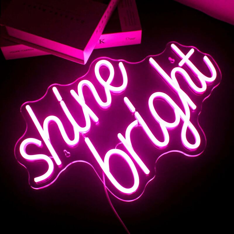 Shine Bright LED Neon Light Signs, USB Powered, Casa, Casamento, Noivado, Festa de Aniversário, Quarto, Wall Decor