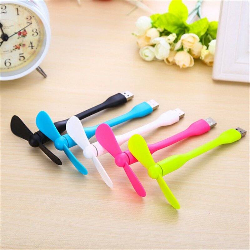 Hot Sale Flexible Mini USB Fan Bendable And Detachable Cooling Fan For Power Bank & Notebook & Computer Summer Gadget