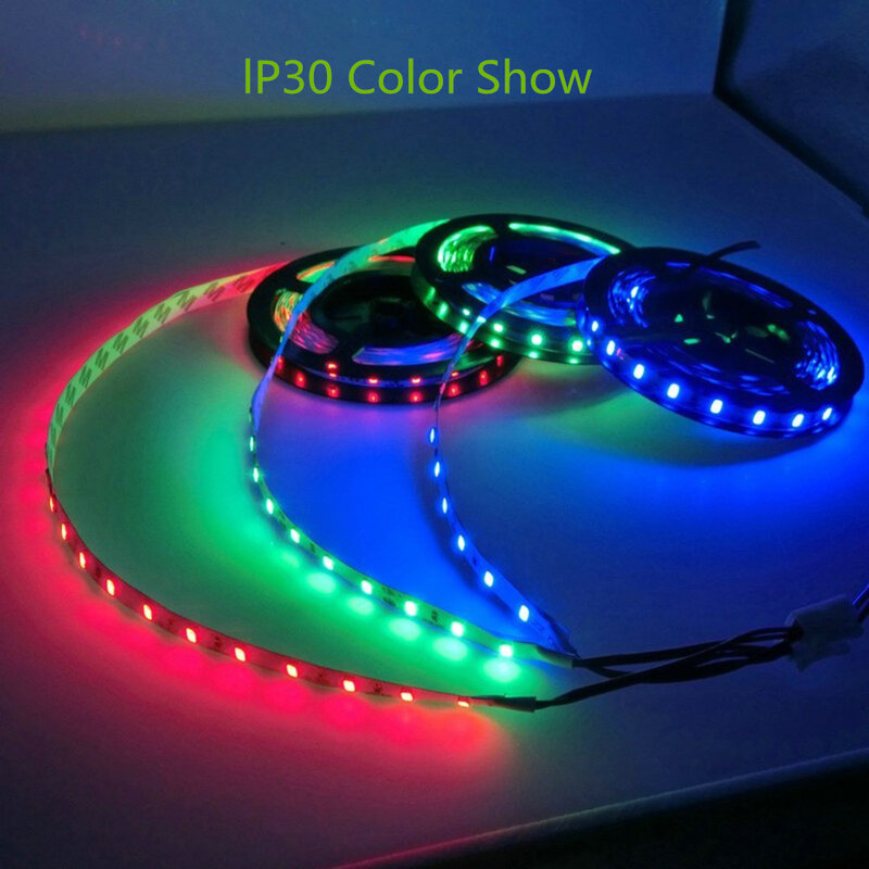 5M  RGB LED Strip Led Light Tape 5050 SMD 2835 DC 12V Waterproof RGB LED Lamp Diode Ribbon Flexible Controller+Adapter