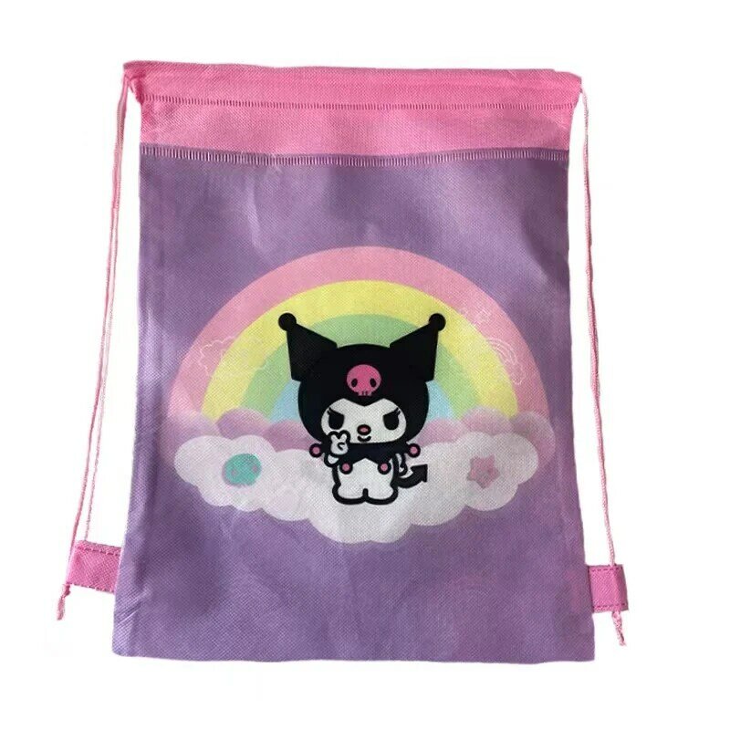 Hello kitty borsa con coulisse borsa da viaggio con tasca in tessuto Non tessuto borsa da viaggio borsa per la spesa in tessuto zaino forniture per feste per ragazze