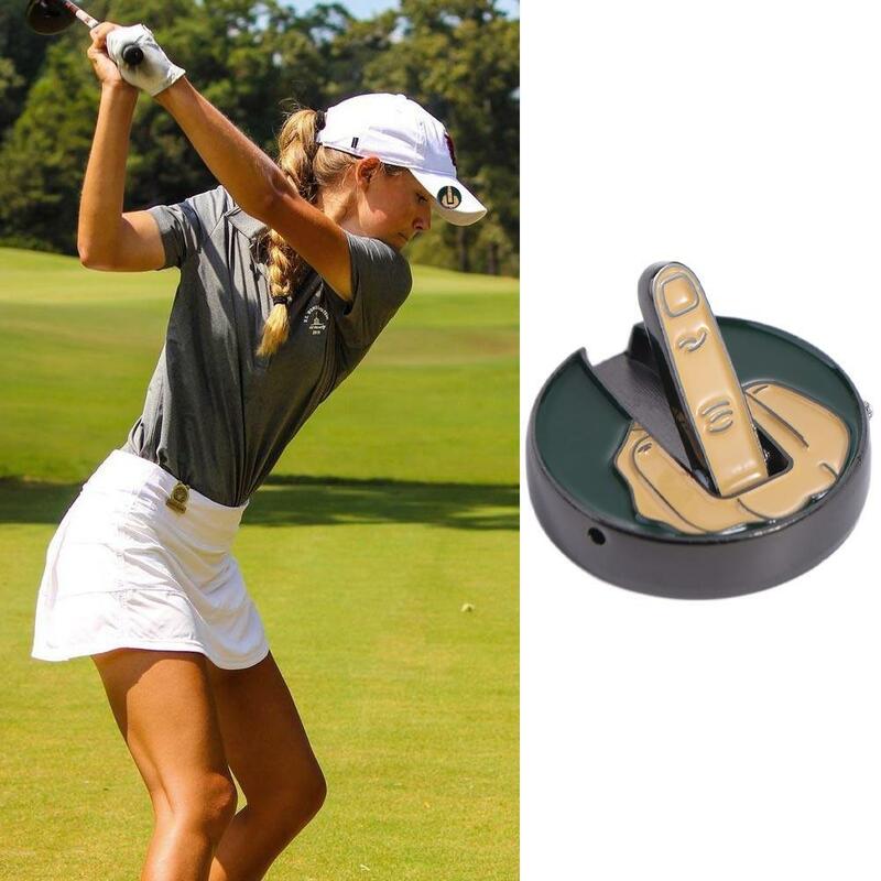 Dedo médio Golf Ball Marker, Engraçado Golf Bolas Marcadores, Metal Cap