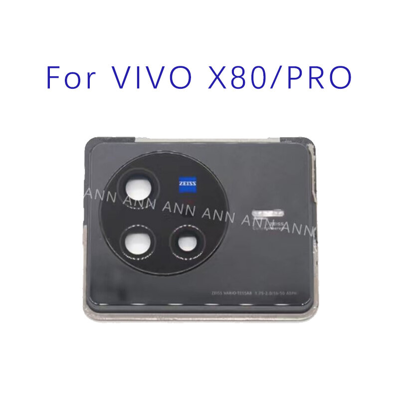 Test d'objectif en verre de caméra arrière pour Vivo X80 Pro, bon, pièces de rechange