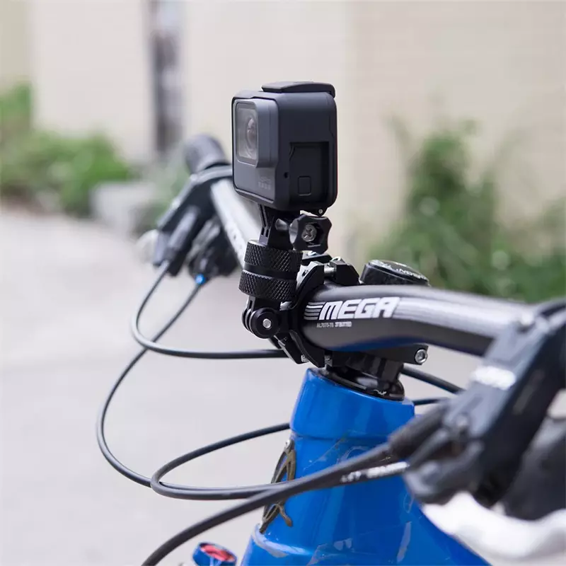 ZTTO 산악 자전거 블랙 고프로 마운트 EIEIO 모션 카메라 핸들 바 고정 브래킷, 360 도 회전 자전거 액세서리