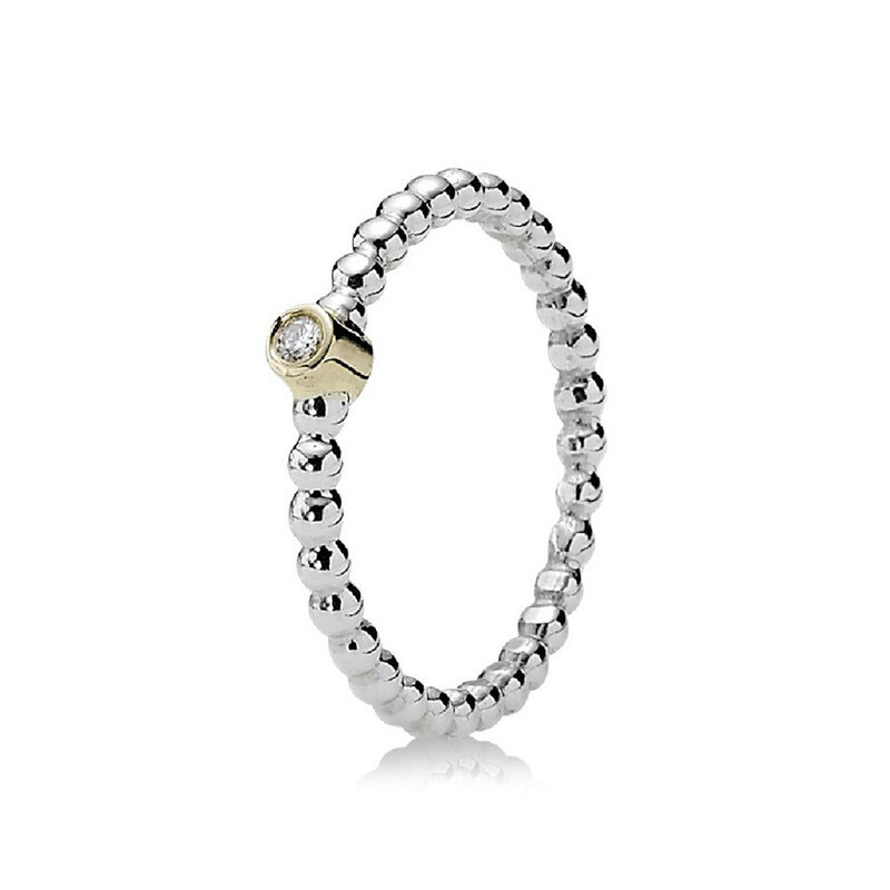 Autentico anello di moda con stella da sera bicolore in argento Sterling 925 per gioielli fai da te regalo da donna