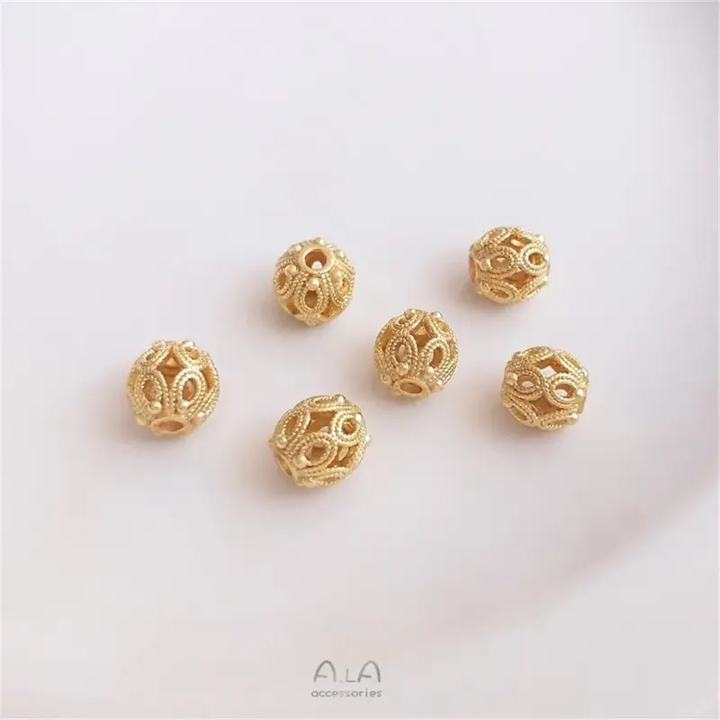 Vietnam strong color preserving sand gold wool ball foro grande setto perline fai da te intrecciato a mano corda catena trasferimento perline accessori