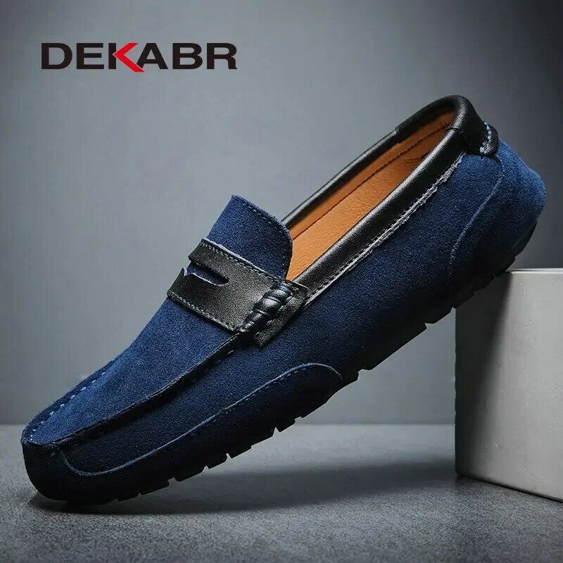 DEKABR 남성용 캐주얼 신발, 통기성 슬립온 신발, 디자이너 로퍼, 용수철 여름