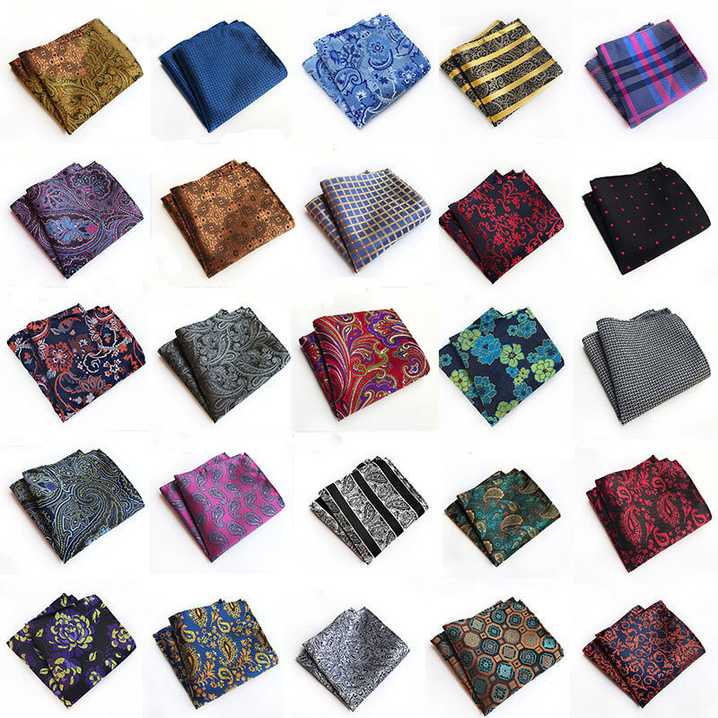 Mouchoir de poche pour hommes, carré, Design britannique, coloré, Vintage, imprimé Paisley, classique, cadeau, serviette de poitrine, costume, accessoires