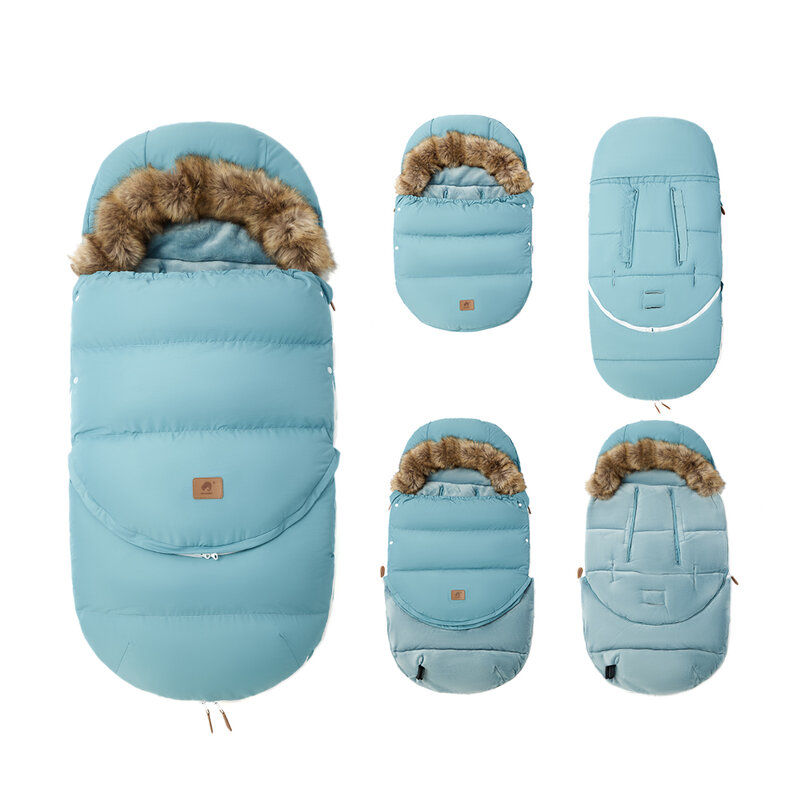 Repose-pieds d'hiver amovibles pour nouveau-né, enveloppe pour la décharge plus épaisse et chaude, poussette de sortie, sac de couchage pour bébé de 0 à 3 ans