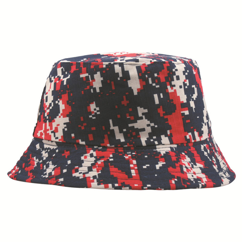 หมวก Topi Bucket ลายพรางทหารยุทธวิธีพับเก็บได้ระบายอากาศได้ดีหมวกชาวประมงสำหรับผู้ชายผู้หญิงฤดูร้อนหมวกปีนเขาชายหาดกีฬา