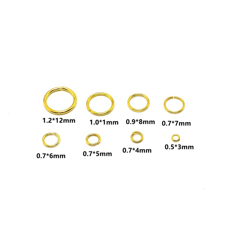 Connecteurs d'anneaux fendus pour diabétique à boucle unique, accessoires de bricolage faits à la main, fournitures de direction de bijoux, 100-200 pièces par lot, 3-8mm