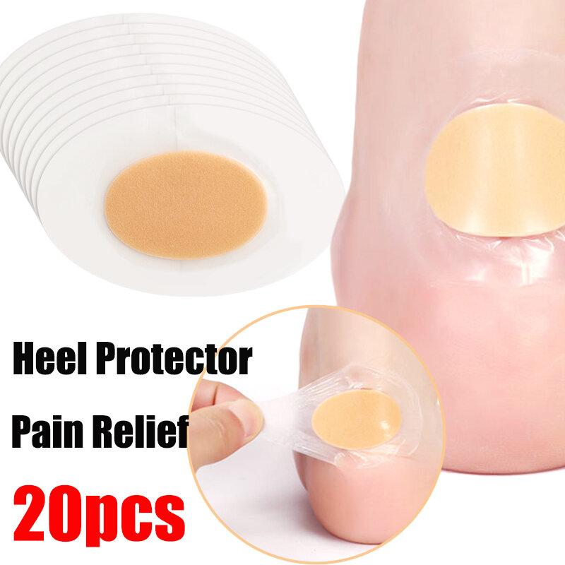 20pcs Gel Heel Protector patch per i piedi cuscinetti in Blister adesivi fodera per tallone adesivi per scarpe sollievo dal dolore gesso cura dei piedi cuscino Grip