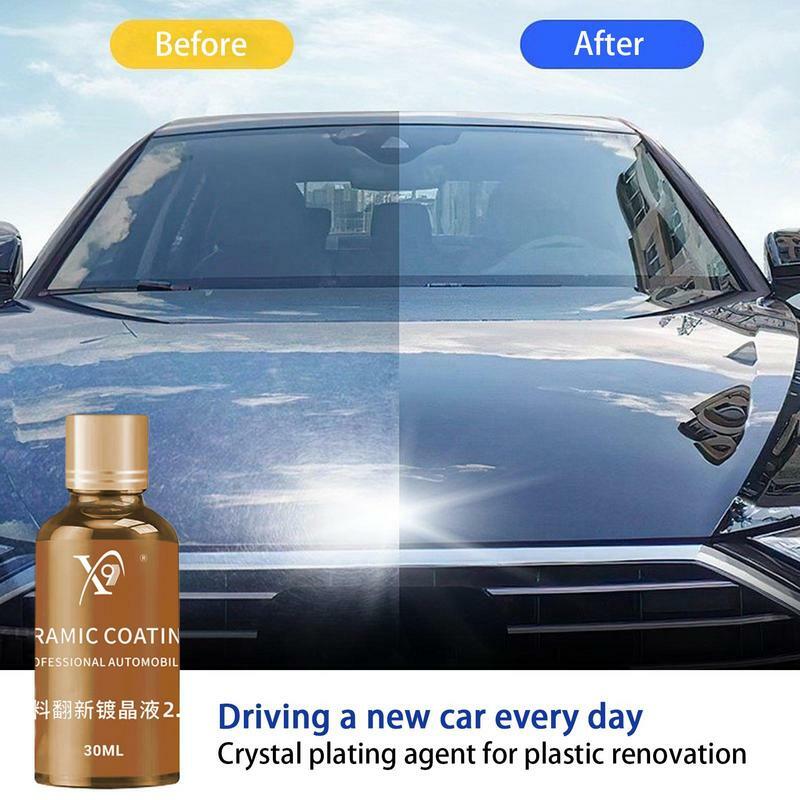 Revestimiento de embellecedor para coche, líquido de restauración de coche fácil de usar, restaurador de embellecedor líquido de larga duración, 30ml