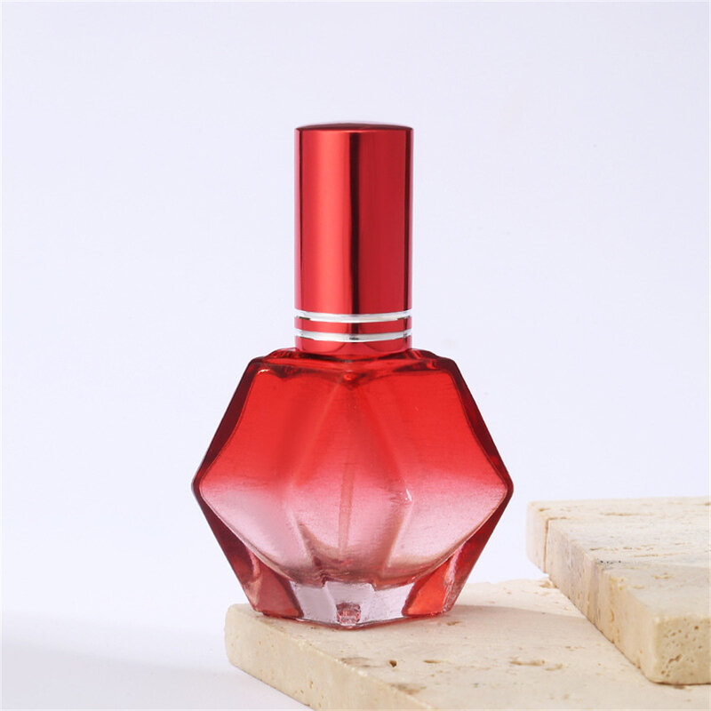 Botol semprot kaca warna-warni Atomizer isi ulang portabel botol parfum Travel penyemprot kabut halus kosmetik kosong untuk perjalanan