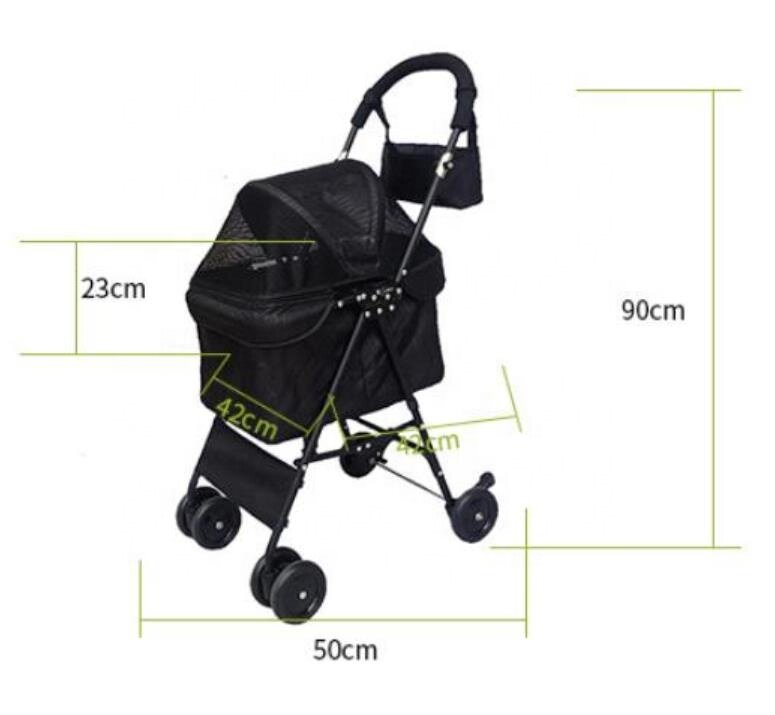 Hot Sale Pet Travel Carrier Foldable Portable Dog Stroller 4 Wheels Pet Stroller
