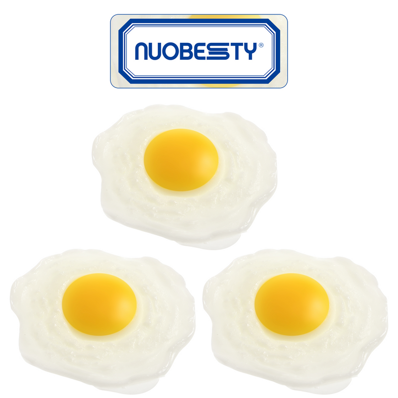 بيضة مطاطية لزجة ضغط البيض ، محاكاة البيض المقلي ، مسلوق مطاطي ، التظاهر باللعب للطبخ للأطفال