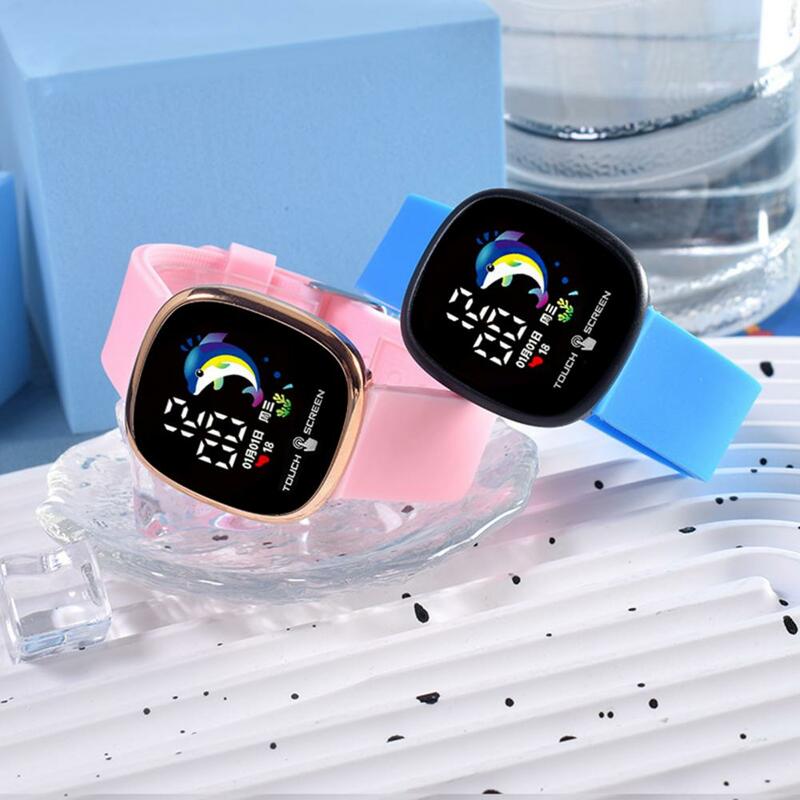 Square Fashion Trend Electronic Watch Luminous Display Children's Sports Smart Watch Electronic Watch Christmas Birthday Gift