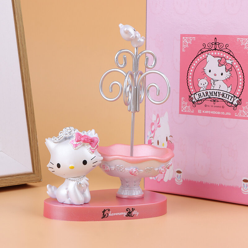 ของตกแต่งรูปแมวคิตตี้น่ารักๆรูปการ์ตูน Hello Kitty อนิเมะของเล่นโมเดลสำหรับของขวัญวันเกิดของเด็กๆ