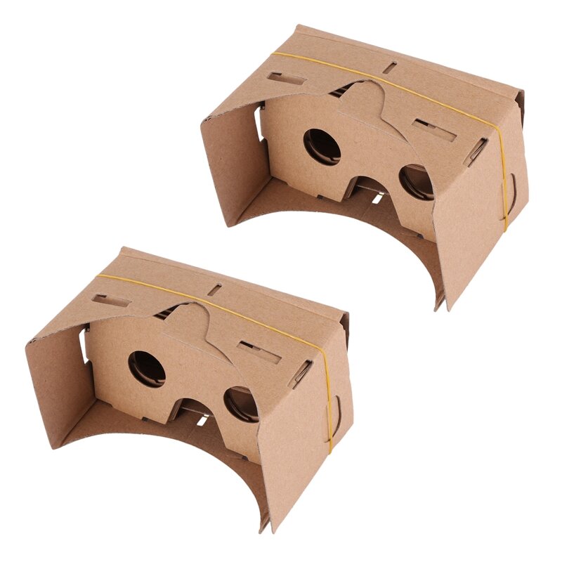 3D VR 가상 현실 안경 하드보드, 구글 카드보드용, 2X, 6 인치