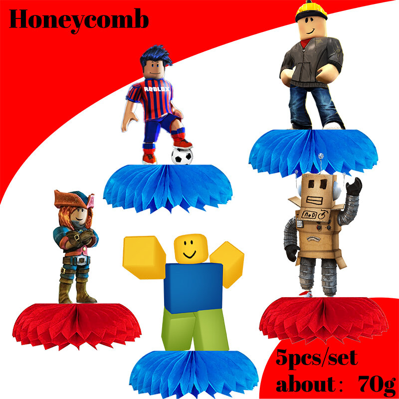 Roblox Boys Theme Birthday Party Decorations Cake Topper Birthday CUP PLATE Swirls labels Stickers  KidsParty Supplies Decor