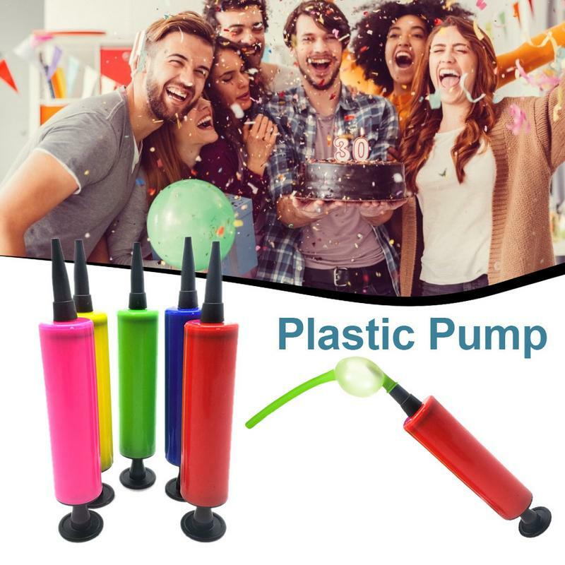 Minibomba de plástico para globos, inflador de mano portátil, útil, herramientas de decoración, 1 piezas