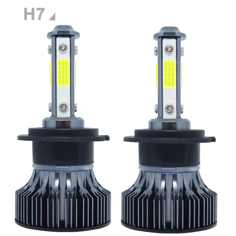 2Pcs New LED Car Headlight 4Side 360 Degree 20000LM H1 H4 H8 H9 H11 Headlamp Bulb HB3 9005 HB4 9006 Car Lights 6000K 4300K