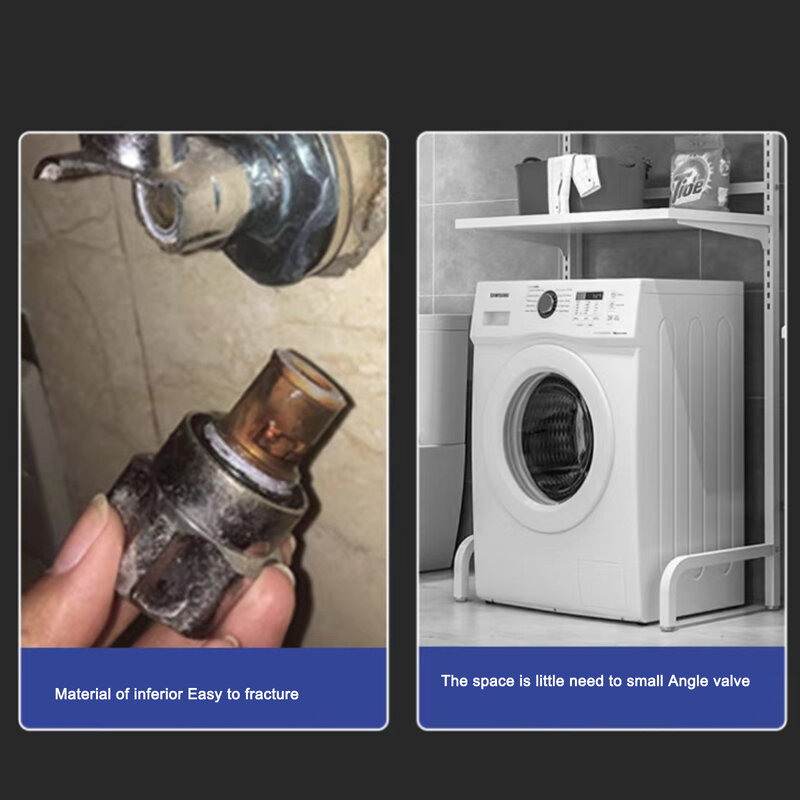 Válvula de ângulo de parada de água, torneira de lavar roupa, abertura rápida, interface para banheiro, acessórios de cozinha, g1, 2, g3, 4, 1pc