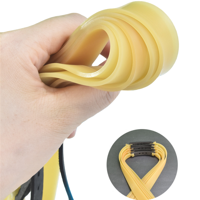 2.0mm Thickened Large Elastic Flat Leather Rubber Band for Hunting Slingshots Rebound Faster and Stronger Catapult Use