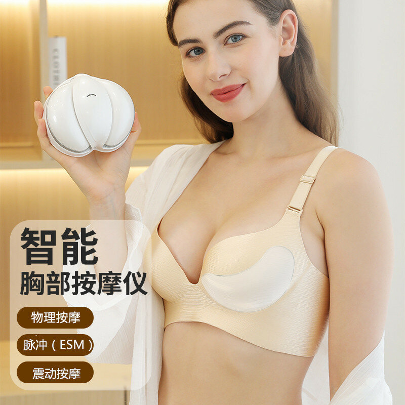 Tipo de carregamento elétrico instrumento beleza do peito massageador mama em casa massagem no peito dispositivo aumento da mama vibração pulso ma