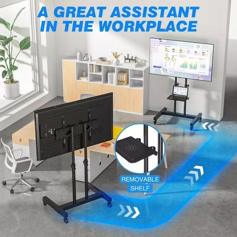 Portable Floor TV Stand para monitor ao ar livre, Suporte móvel do monitor, Home Office Acessórios Peças, Consumer Electronics