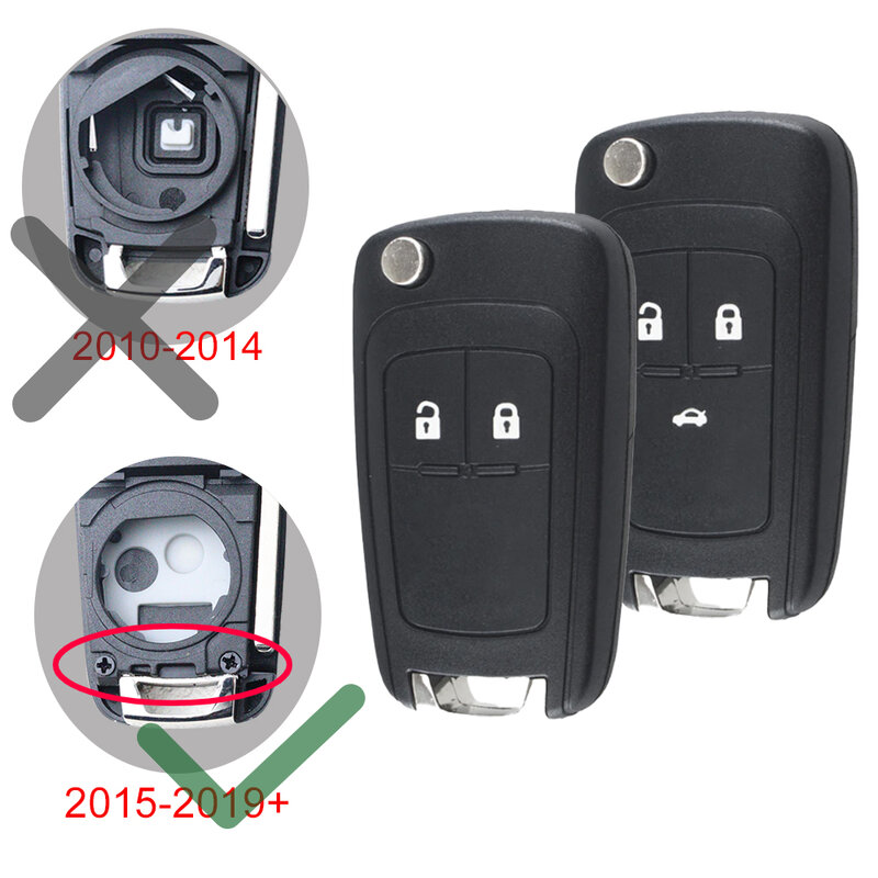 Replacement 2 3 Bottons Car Key Fob Case Shell Housing for Buick Excelle for Chevrolet Cavalier Sail 2015 2016 2017 2018 2019