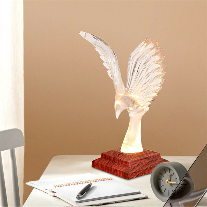20Pcs 3/16 Colors Led Acrylic Bird Night Light Table Lamp Touch USB Rechargeable RGB Remote Control Desktop Atmosphere Decor