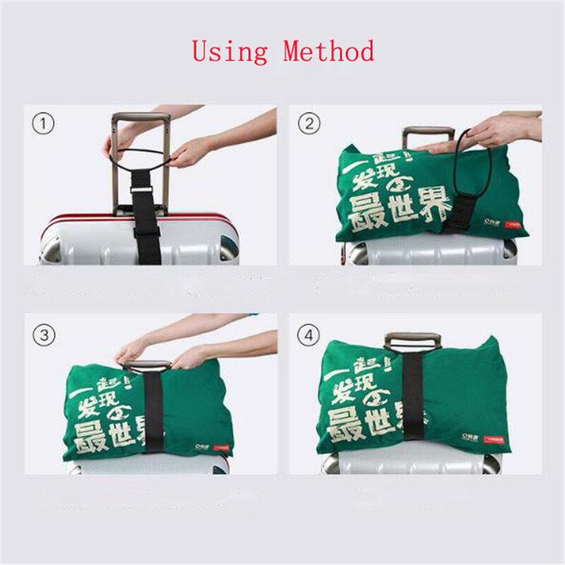 Elastic Adjustable Luggage Strap Carrier Strap Baggage Bungee Luggage Belts Suitcase Belt Travel Security Carry On Straps