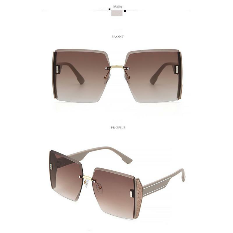 Lunettes de soleil UV400 sans bordure, accessoires vestisensconfortables à porter, matériau PC graduel, lunettes de soleil à la mode, 1 à 10 pièces