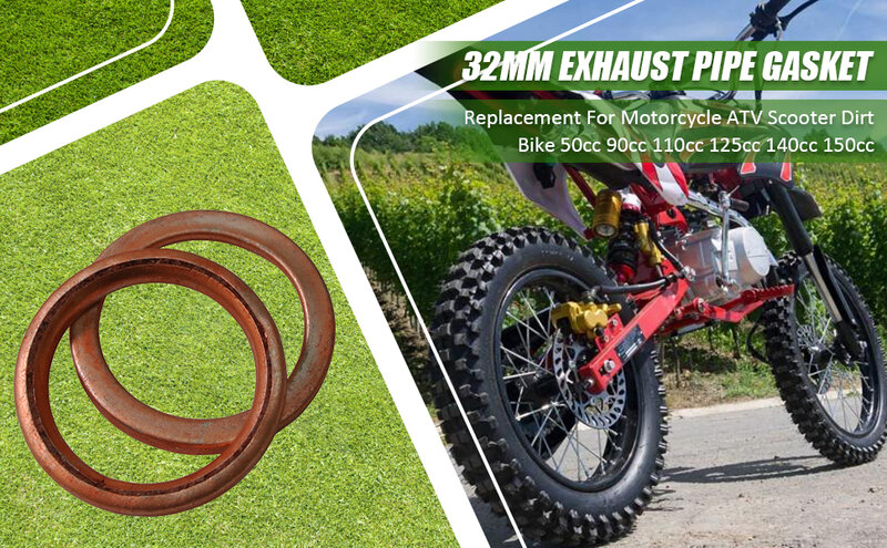 Sshus 2 pcs 32x24,5mm Auspuff-Quetsch dichtung ssatz für 50 160cc Pit Dirt Bike