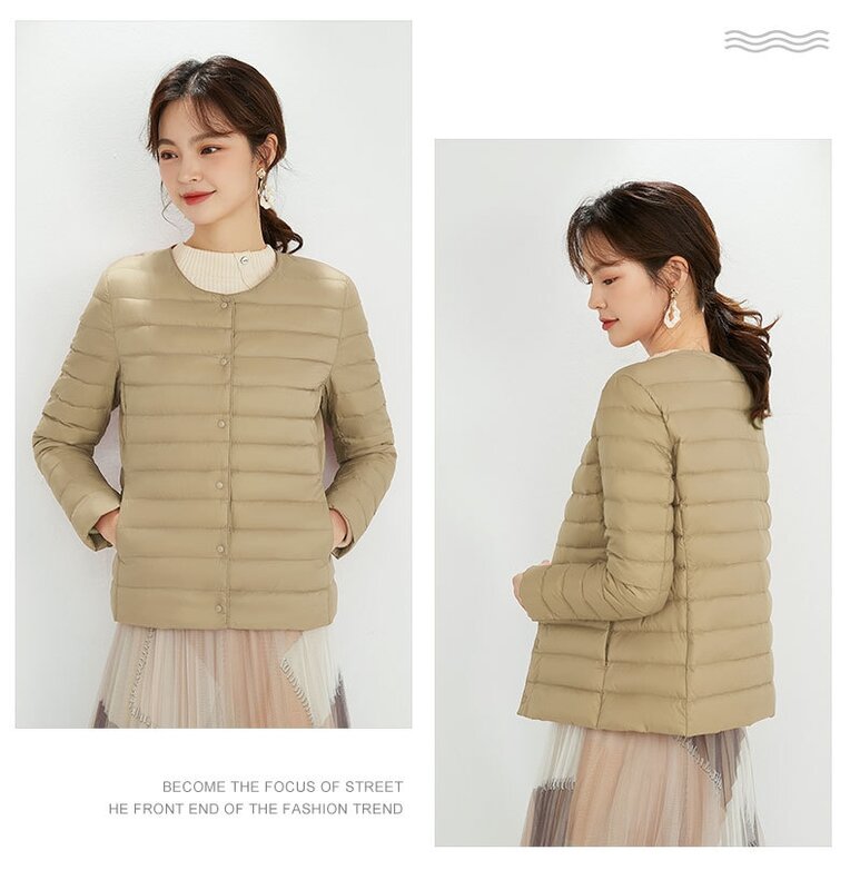 白いダックダウンジャケット90%,女性用,非常に軽くて柔らかいラインジャケット,新しい秋冬コレクション,暖かいパフコート2023
