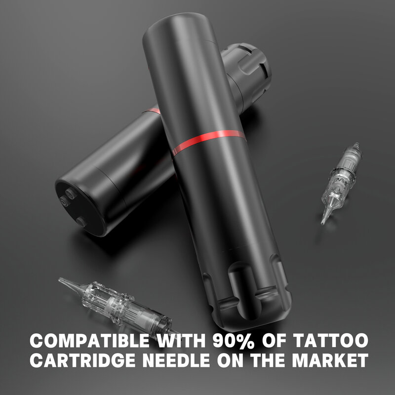 Neuer kabelloser Tattoo-Stift, rotierende Tattoo-Pistole mit Batterie, digitale LED-Display-Tattoo-Ausrüstung, Tattoo-Patronen nadeln liefern