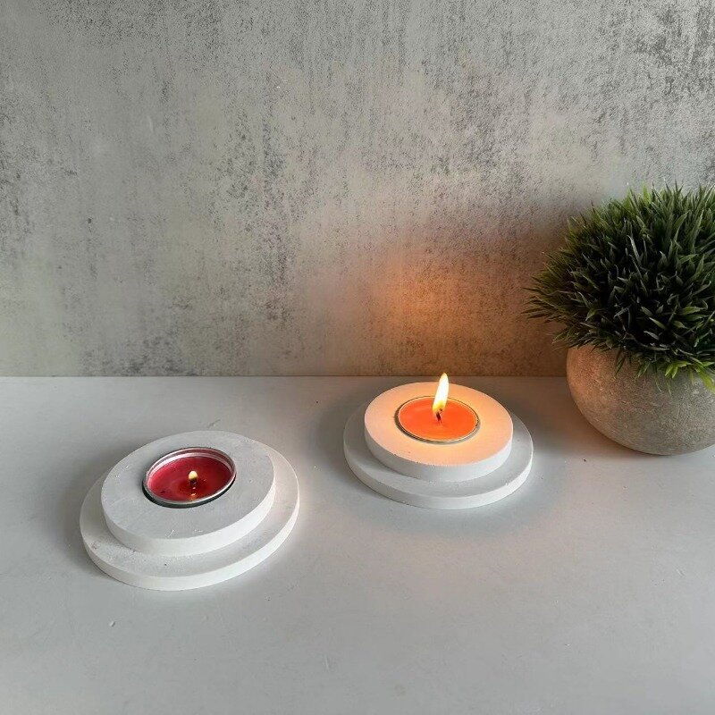 Moldes de silicona con forma de Casa de anillo 3D para Resina, molde de soporte de vela de casa de amor, adornos de decoración en forma de casa, molde de yeso