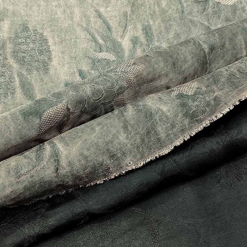 Tecido Cheongsam monocromático, 100% seda amoreira, Vestido e casaco, Novo, 30 m