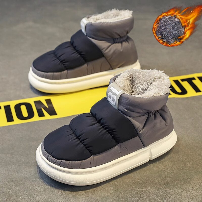 Stivali da neve per uomo scarpe invernali in cotone comode scarpe leggere impermeabili in cotone caldo EVA scarpe basse con suola spessa per uomo