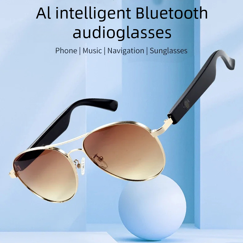 سماعات ذكية بلوتوث لاسلكية للنساء ، نظارات ذكية ، نظارات شمسية صوتية ، حماية UV400 مع ميكروفون ، جديد