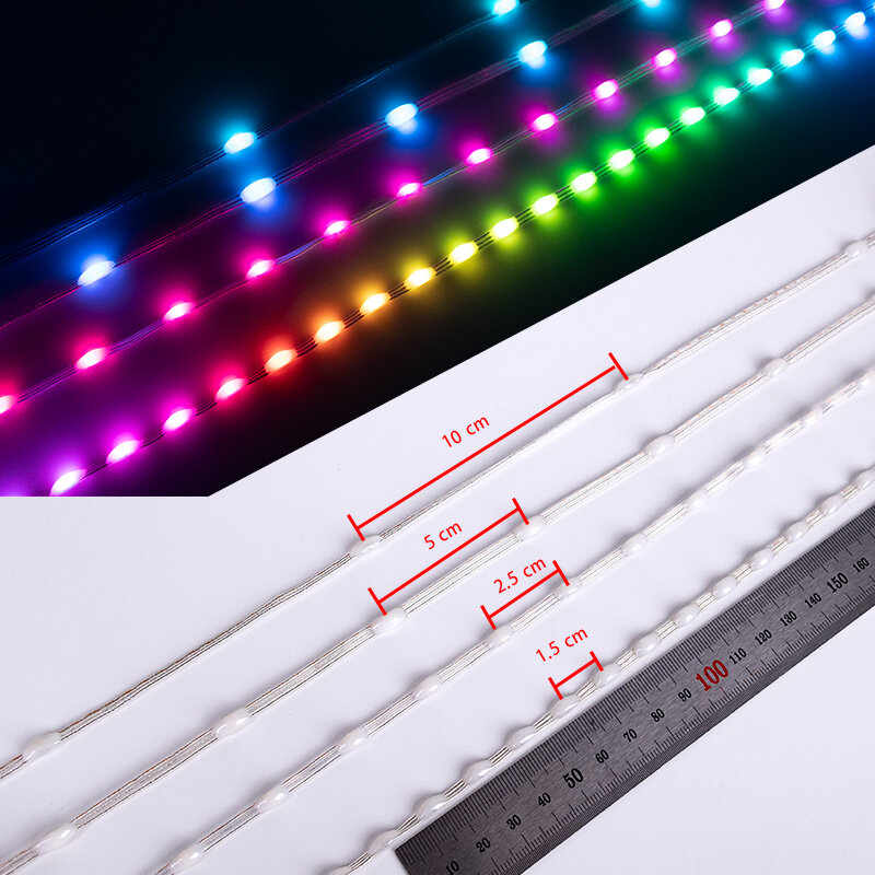 Оптовая продажа, полноцветная светодиодная лента WS2811 RGBIC, индивидуально Адресуемая, 5 В, IP67, украшение для рождественской елки