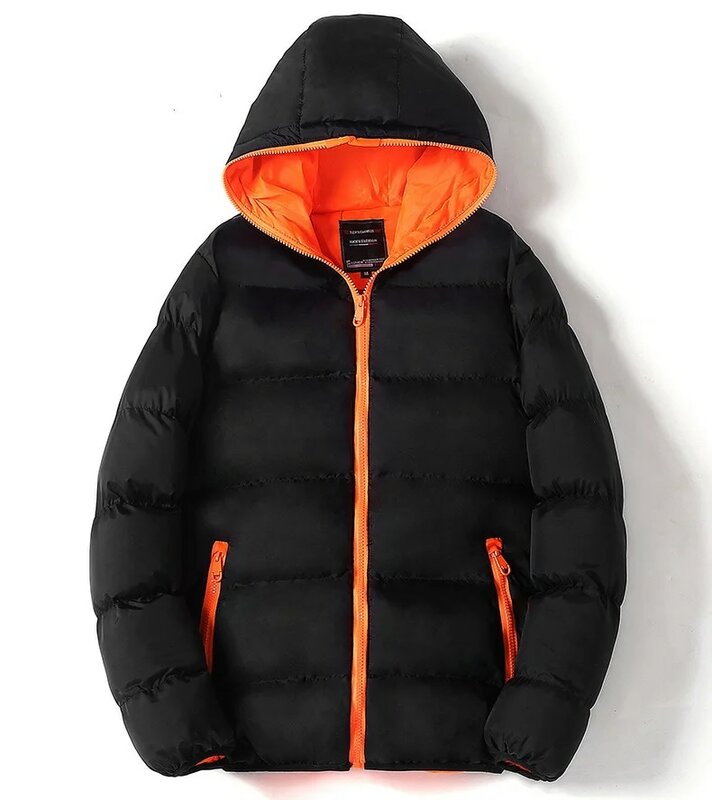 Jaqueta de esqui à prova de vento masculina, casaco grosso com zíper quente, jaqueta esportiva, moda, 2023