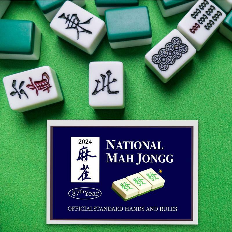 Mahjong-Karten Groß druck 4 Stück National Mah Jongg League Card Set offizielle Standard Hände und Regeln Mahjong Scorecard