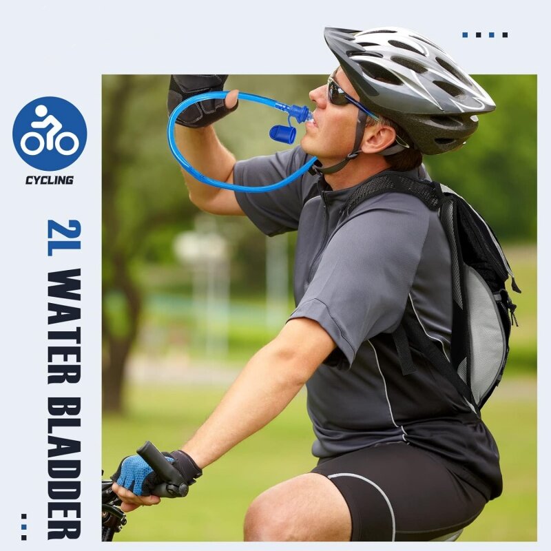 Mochila de hidratación con vejiga de agua de 2L, bolsa ligera para senderismo, deportes, ciclismo, escalada, hombre y mujer, nueva